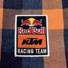 Red Bull KTM Racing Team Flannel Shirt 2XL Orange Plaid Button Up NWOT Moto