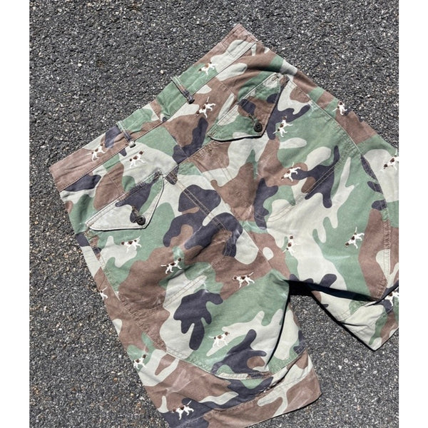 Polo Ralph Lauren Sportsman Camo Hunting Dog Shorts Men’s 30 Vintage Classic
