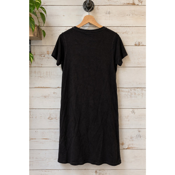 Jungmaven Sydney Dress Small Black Hemp Organic Cotton USA Maxi Tee Dress S