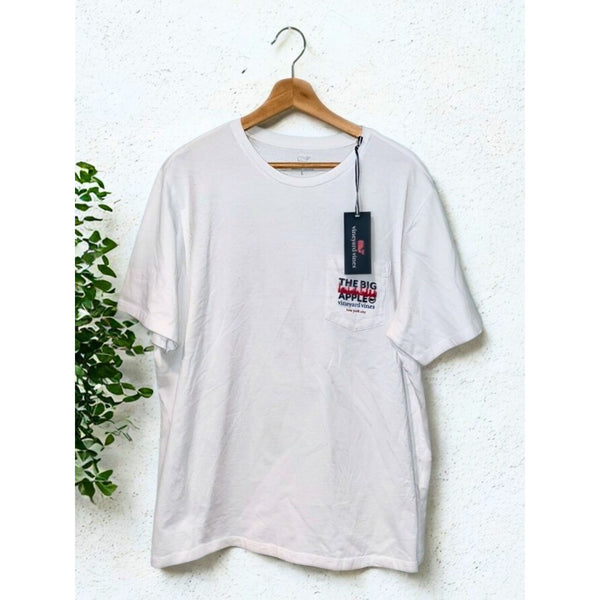 Vineyard Vines The Big Apple NYC Pocket Tee White Mens Size L NWT Graphic Shirt