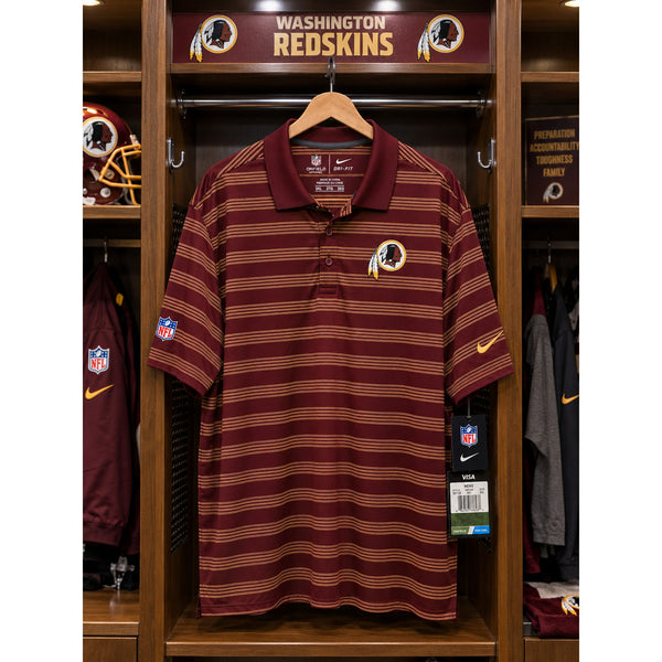 Washington Redskins Nike Dri-FIT NFL On Field Striped Polo Shirt 3XL NWT Rare