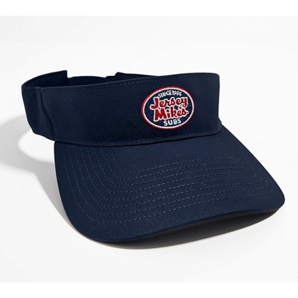 Jersey Mike's Navy Adjustable Visor Hat One Size Unisex Employee Uniform NWOT