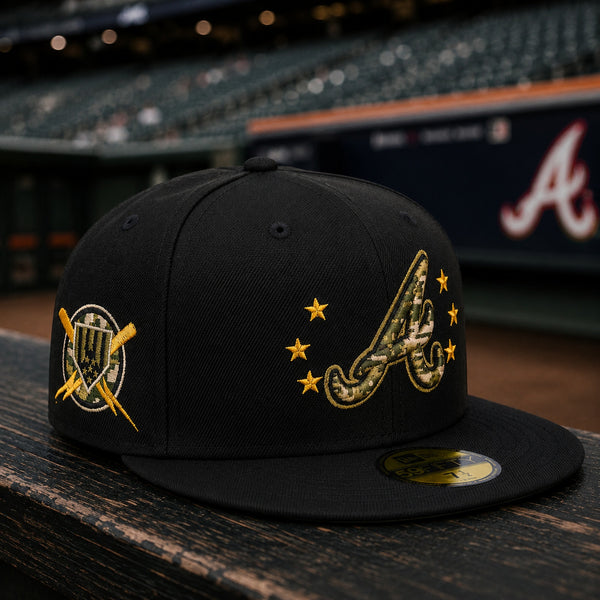 Atlanta Braves New Era Armed Forces Day 2024 Camo 59FIFTY Fitted Hat 6 7/8 NWT