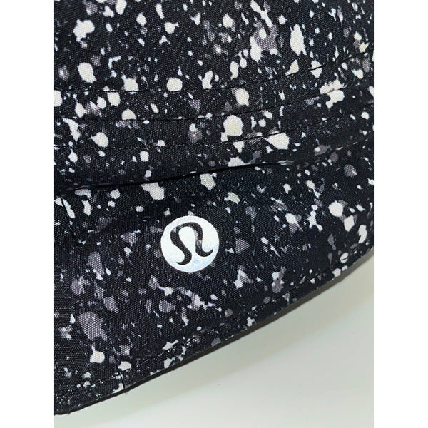Lululemon Race To Place Run Hat 2.0 Black White Splatter EUC Adjustable