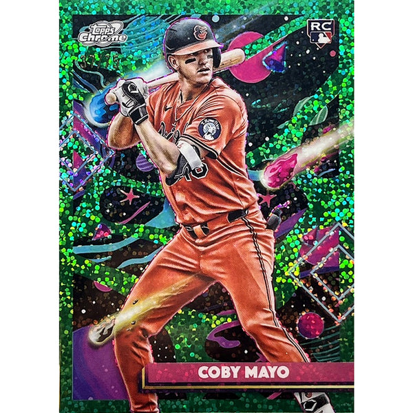 Coby Mayo 2025 Topps Cosmic Chrome Green Space Dust Refractor RC 37/75 #154