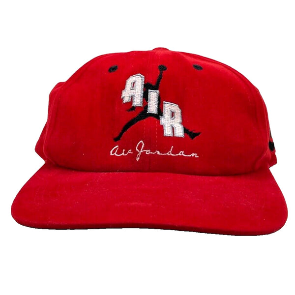 Nike Air Jordan Jumpman Basketball Hat Red Japan OG Rare Velvet Soft 80s VTG