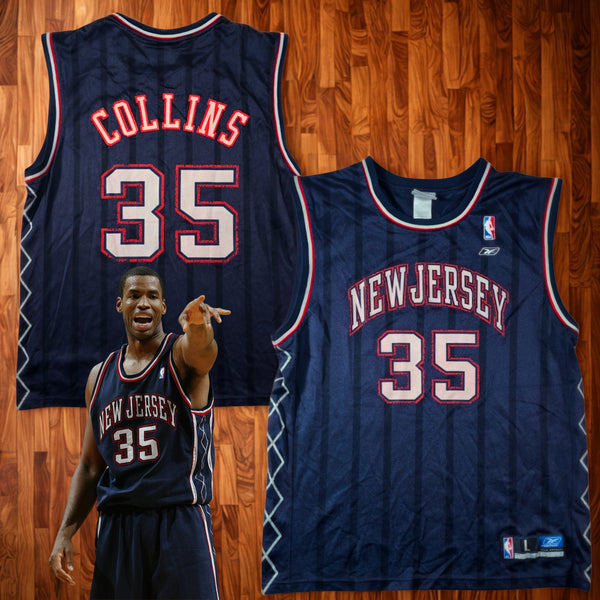 Jason Collins New Jersey Nets Reebok Jersey Y2K Size L Rare LGBTQ Vintage