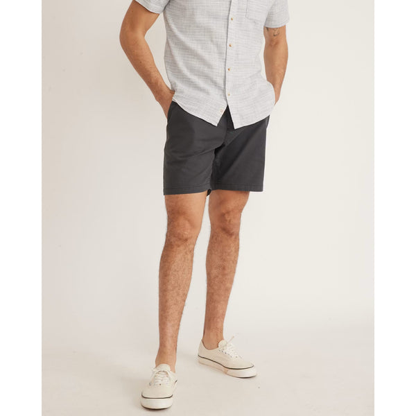 Marine Layer Saturday Shorts Mens L Asphalt Drawstring Stretch Canvas NWT 7"