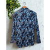 Robert Graham Blue Floral Shirt Mens M Flip Cuff Geometric Button Down EUC