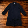 Burberrys London Burella Wool Coat Black 46R Made England Vintage Trench
