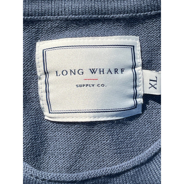 Long Wharf Supply Co. Newport SeaWell Pocket Roll Neck Crew Sweater Sz. XL Blue