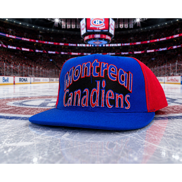 Montreal Canadiens AJD Snapback Hat NHL 90s Double Arc Logo NWOT Cap Vintage