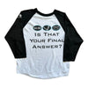 Who Wants To Be A Millionaire Game Show T Shirt Large 3/4 Sleeve Vintage