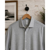 State & Liberty Athletic Fit Stretch Button Shirt Heather Gray Sz L Short Sleeve