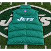 New York Jets Reebok NFL On Field Down Puffer Vest Men's 2XL Green Full Zip