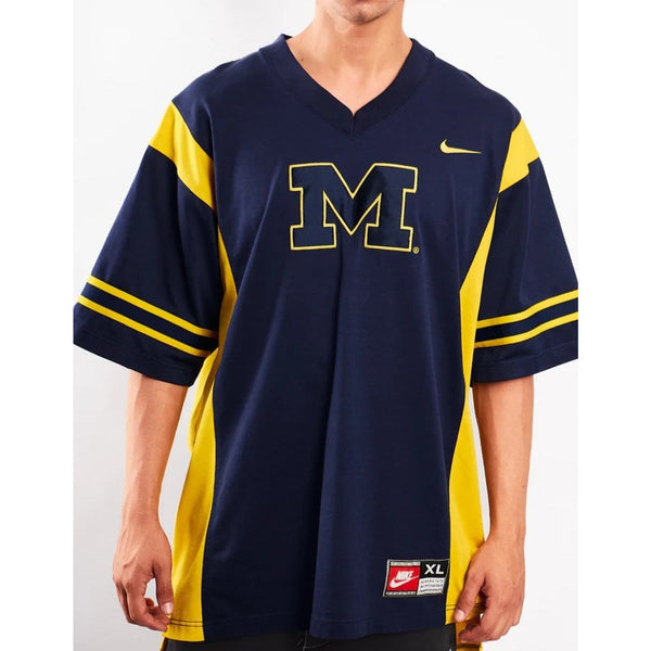 Michigan Wolverines Nike Basketball Shooting Shirt XL 90s Vintage NCAA EUC