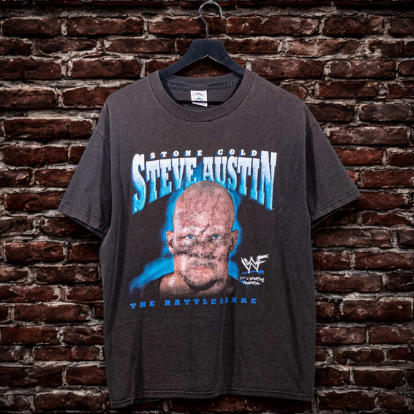Stone Cold Steve Austin WWF The Rattlesnake Shirt 90s Black Size L Tee Vintage