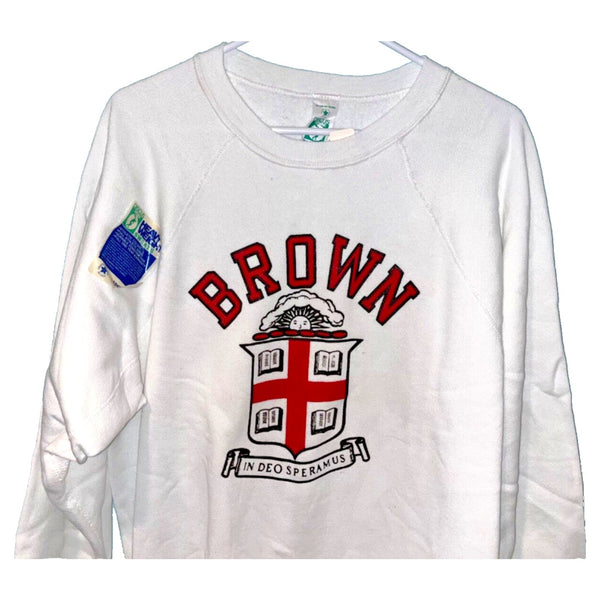 Brown University Sweatshirt Discus Athletic Sz. L Vintage 80s Deadstock NWT