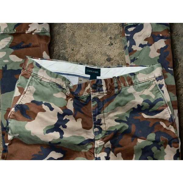 J Crew Always Oarsman 484 Slim Camo Pants 33x32 Men’s Casual Cotton EUC