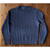 Brooks Brothers English Lambswool Cable Knit Sweater Blue Men’s Size L