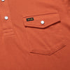 Howler Bros Ranchero Polo Shirt Sz Large Oxidized Clay Pearl Snap Western Cowboy