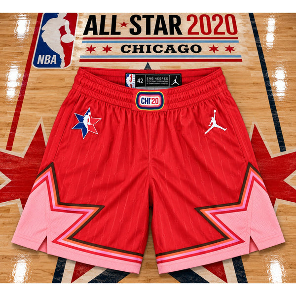 NBA 2020 All Star Jordan Swingman Shorts Red Size 42 XL Chicago Nike Rare
