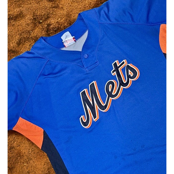 New York Mets Majestic Authentic Cool Base Jersey Blue Men's M Y2K MLB EUC