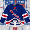 New York Rangers Adidas Primegreen Authentic Home Jersey Blue Blank Sz 54 XL NHL