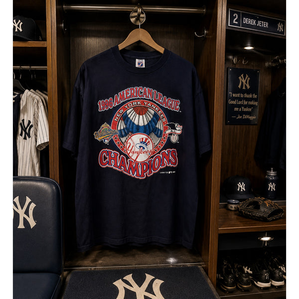 New York Yankees 1996 American League Champions T Shirt 2XL Vintage Logo 7 USA