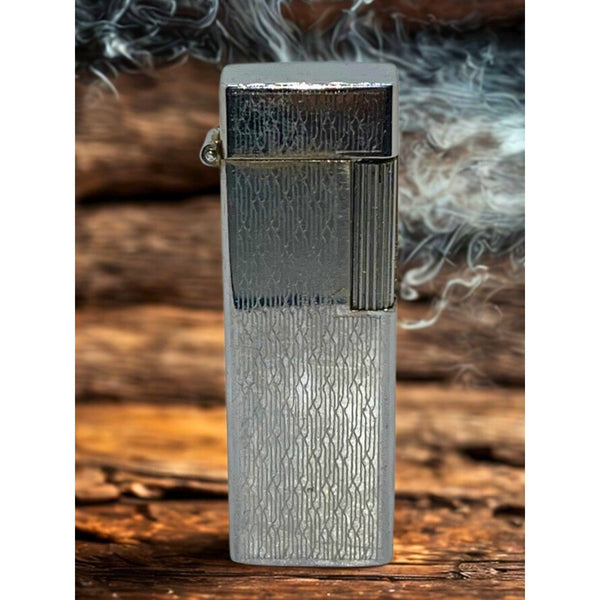 NESOR 24 Korea Silver Vintage Pocket Lighter Chrome Retro Collectible