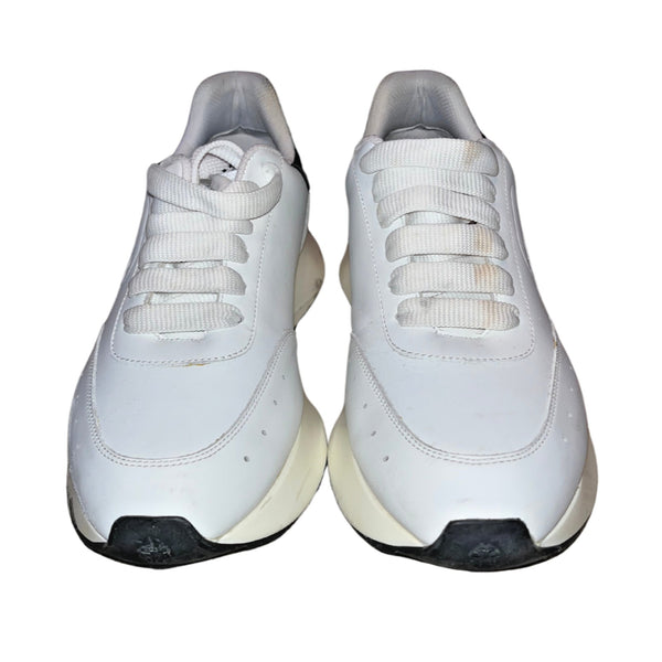 Alexander McQueen Sprint Runner Sneakers Athletic Shoes Black/White Sz. 11/44