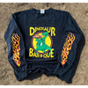Dinosaur Bar-B-Que Flame Long Sleeve Shirt Black M Syracuse NY Y2K Vintage