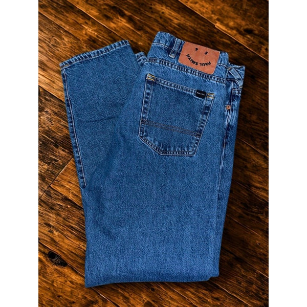 PS by Paul Smith Mens 34R x 29 Tapered Fit Jeans Medium Wash Blue Denim
