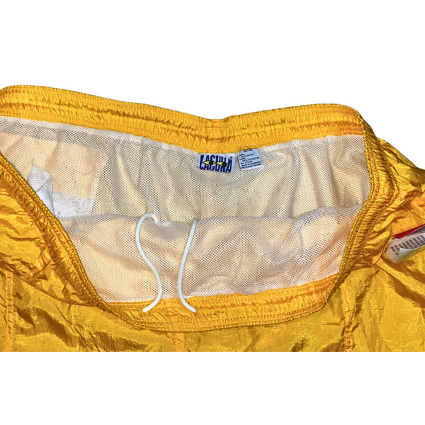 Vintage 80s Laguna Swim Trunks Shorts Yellow NWT 2XL 44-46 Mesh Lined Nylon NOS