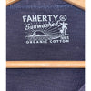 Faherty Sunwashed Slub Pocket T Shirt XL Blue Grey Organic Cotton Short Sleeve