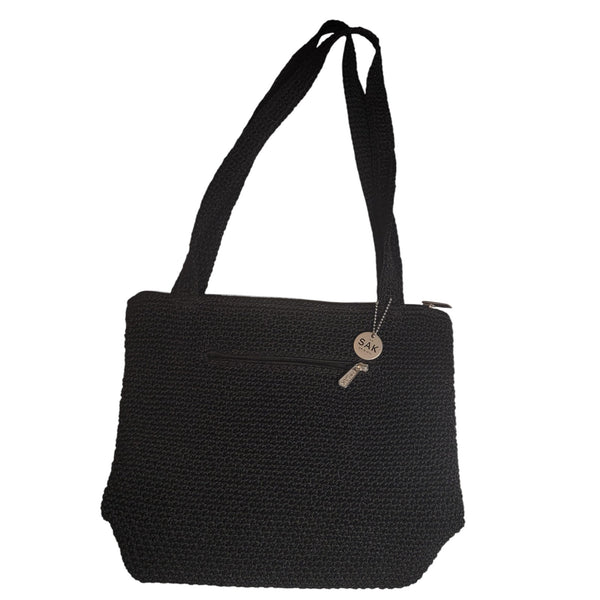 The Sak Original Black Crochet Knit Shoulder Bag Purse