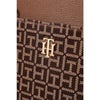 Tommy Hilfiger Antonella II Tote Chestnut Red Monogram Jacquard Womens EUC