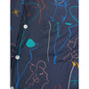 Portuguese Flannel Doodle 2 Vacation Shirt 2XL Navy Art Print Camp Collar