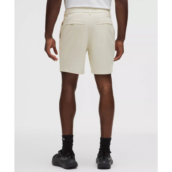 Lululemon ABC Classic-Fit Shorts Mens 31 Cream Warpstreme 7" Golf Casual