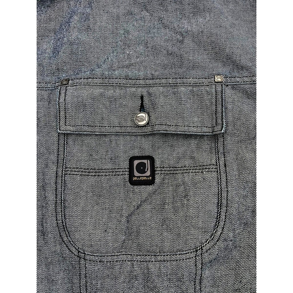 Pelle Pelle Marc Buchanan Denim Jacket 4XL Gray Hip Hop Y2K Jean Coat Vintage