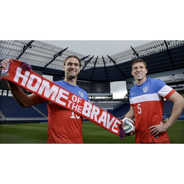 Graham Zusi USA Soccer Jersey Nike 2014 World Cup Bomb Pop Red Blue Size L