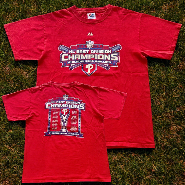 Philadelphia Phillies MLB 2007 NL East Champions Majestic T-Shirt Sz. XL Red