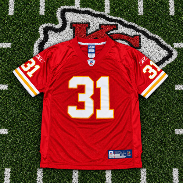 Kansas City Chiefs Priest Holmes #31 Reebok NFL Jersey Youth XL 18/20 Red EUC