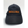BAPE A Bathing Ape Logo Dad Hat Cap Black Orange Strapback Rare Streetwear