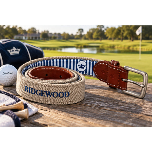 Peter Millar Ridgewood Country Club Woven Golf Belt Size 40 USA