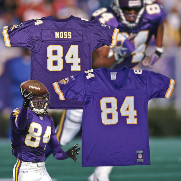 Randy Moss Minnesota Vikings Reebok Jersey Youth Large NFL Purple Vintage