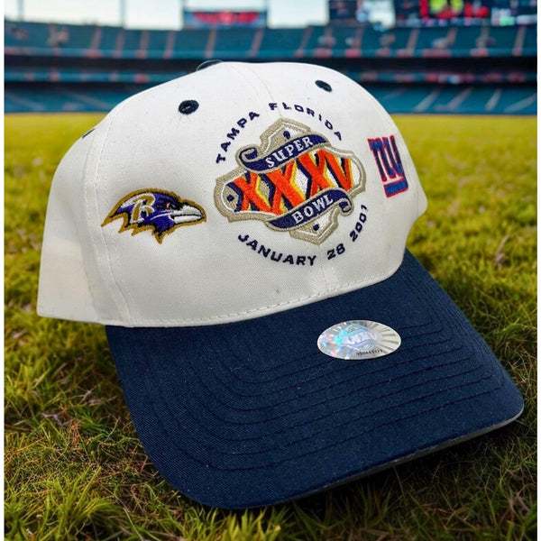 Super Bowl XXXV Giants vs Ravens Snapback Hat Twin Enterprises NWT NFL