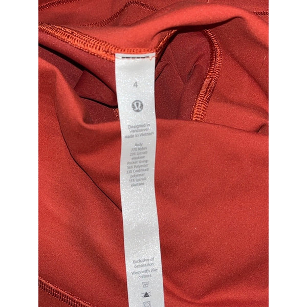Lululemon x Orangetheory Wunder Train HR Tight 25” Sz. 4 Cayenne NWOT Rare