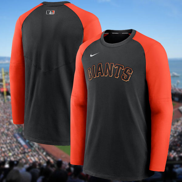 San Francisco Giants Nike Authentic Collection Pullover Sweatshirt S Black/Orang
