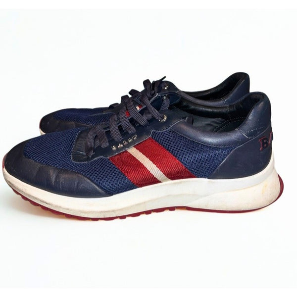 Bally Daryn-T Sneakers Men’s 11D Mesh Leather Red Ink Shoes MSRP $630